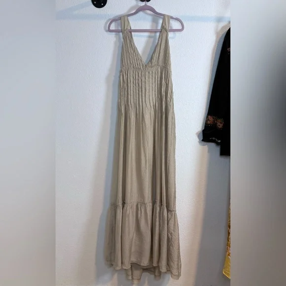 white graduation dress maxi White Tiered Eyelet Midi Graduation Dress with Buttons White / XSmall main image 0